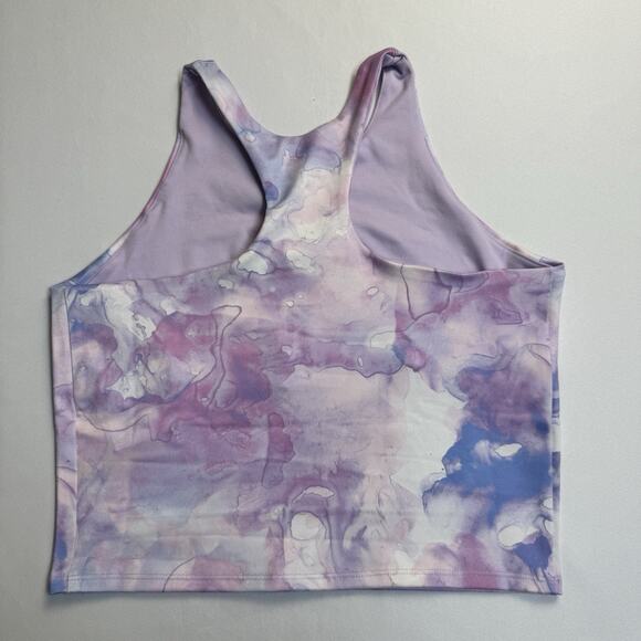 Tek Gear Longline Bra Tank Built in Shelf Bra Girl's Size 14 Plus Pink Purple - Picture 2 of 10